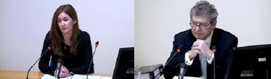 Susan Panuccio and Colin Myers at the Leveson Inquiry