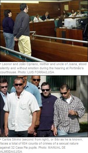 Leonor and Jo&atilde;o Cipriano, mother and uncle of Joana, stood silently and without emotion during the hearing at Portim&atilde;o's courthouse.