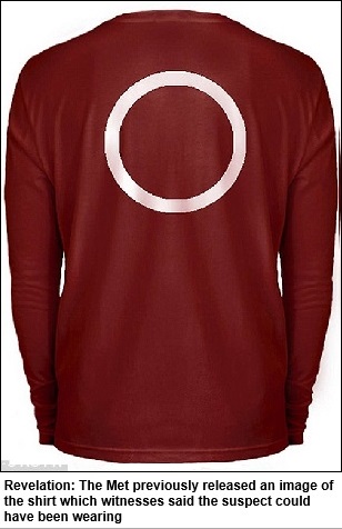 Revelation: The Met previously released an image of the shirt which witnesses said the suspect could have been wearing