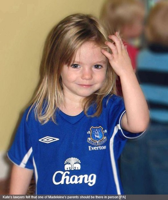 Kate's lawyers felt that one of Madeleine's parents should be there in person [PA]