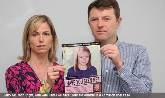 Gerry McCann (right, with wife Kate) will face Goncalo Amaral in a &pound;1million libel case 
