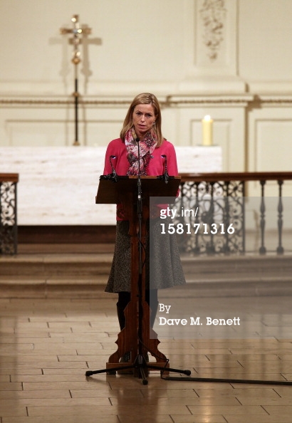 Kate McCann, mother of Madeleine McCann, speaks at the Missing People Carol Service at St-Martin-In-The-Fields, Trafalgar Square, on December 10, 2012 in London, England. (Photo by Dave M. Bennett/Getty Images)