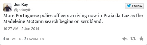 More Portuguese police officers arriving now in Praia da Luz as the Madeleine McCann search begins on scrubland.