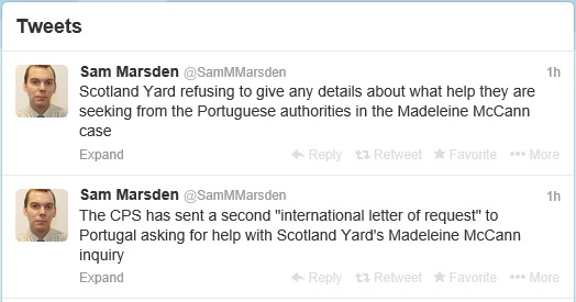 CPS sends a second "international letter of request" to Portugal